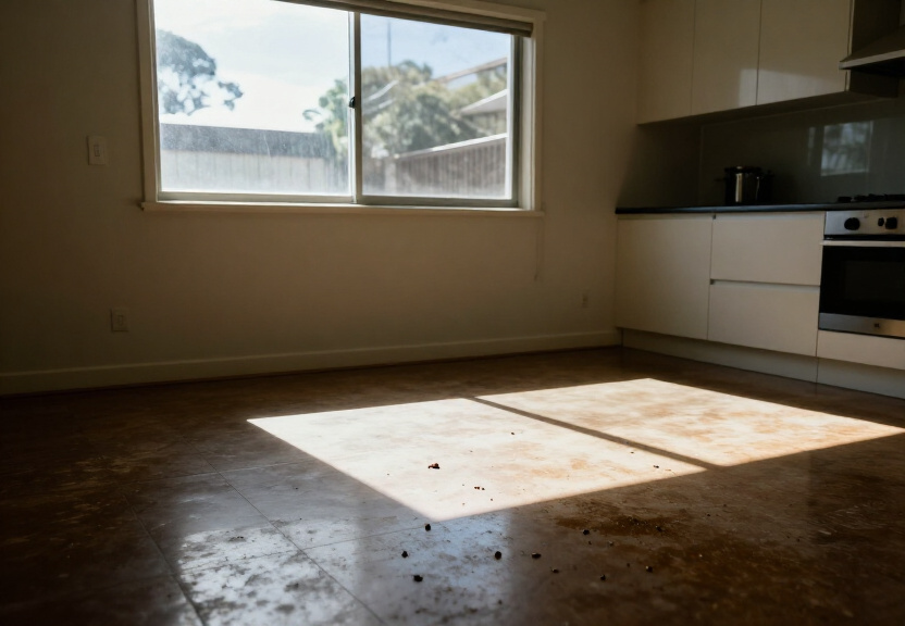 Rodent infestation in a Hinchinbrook garage before treatment
